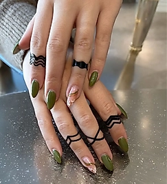 Siyah Ayarlanabilir Eklem Yüzüğü - 5 Adet