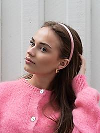 Pembe Saten İnce Esnek Taç, 1,5 Cm