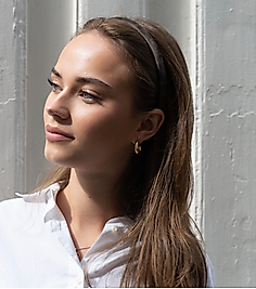 Kahverengi İnce Kadife Taç - 1,5 Cm