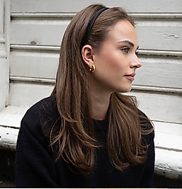 Siyah Saten İnce Esnek Taç, 1 Cm