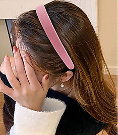 Pembe Kadife Taç - 2,5 Cm