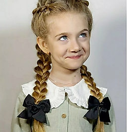 2'Li Siyah Klipsli Kurdele Çocuk Tokası, Klipsli Çocuk Tokaları, Okul Tokaları