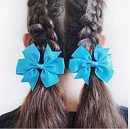 Bebe Mavisi Kurdele Klipsli Çocuk ve Bebek Tokası 2 'Li Set