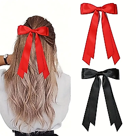 2'Li Kırmızı ve Siyah Klipsli Toka Seti