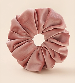 İpeksi Kadife Pembe El Yapımı Simit Toka - Orta Boy