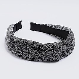 Gri Simli Düğümlü Model Kalın Kadın Taç