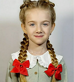 2'Li Kırmızı Klipsli Kurdele Çocuk Tokası, Klipsli Çocuk Tokaları, Okul Tokaları