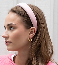 Pembe Kadife Taç - 2,5 Cm