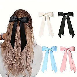 4'Lü Kurdele Toka Seti, Gök Mavi, Pembe, Siyah, Beyaz Toka Seti