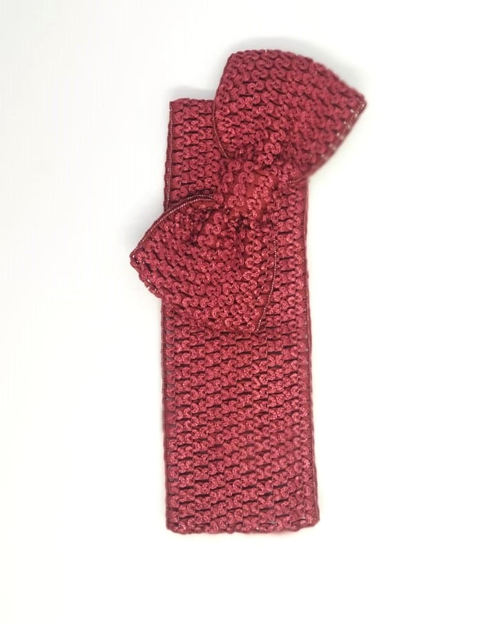 Bordo Geniş Deniz Plaj Bandanası, Spor Pilates Yürüyüş Bandanası