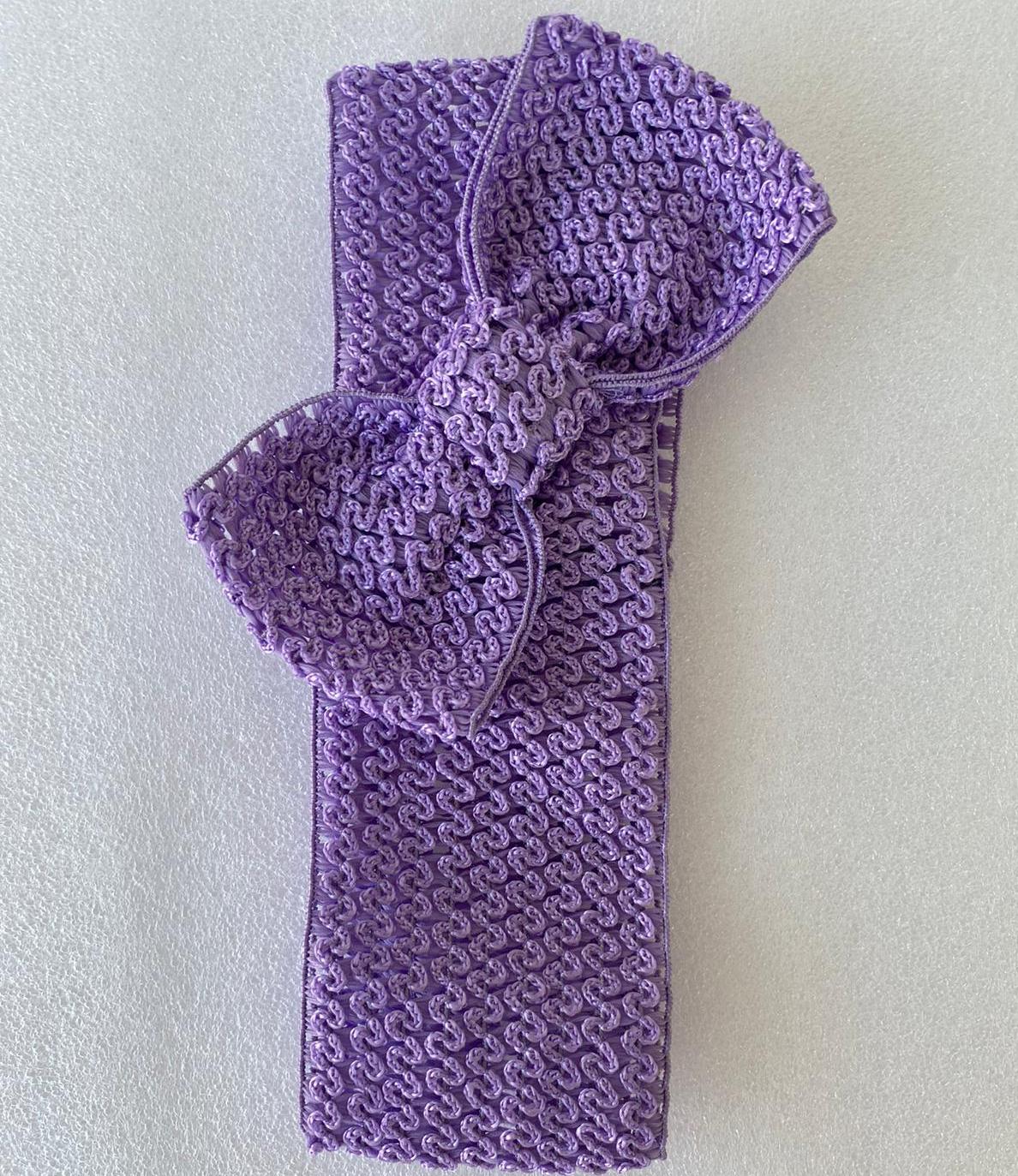 Lila Geniş Deniz Plaj Bandanası, Spor Pilates Yürüyüş Bandanası