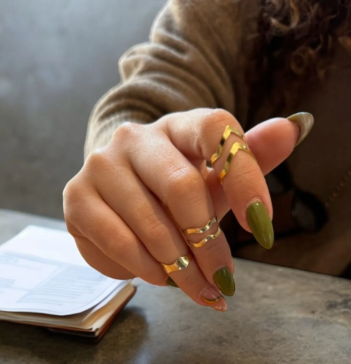 Gold Ayarlanabilir Eklem Yüzüğü - 5 Adet