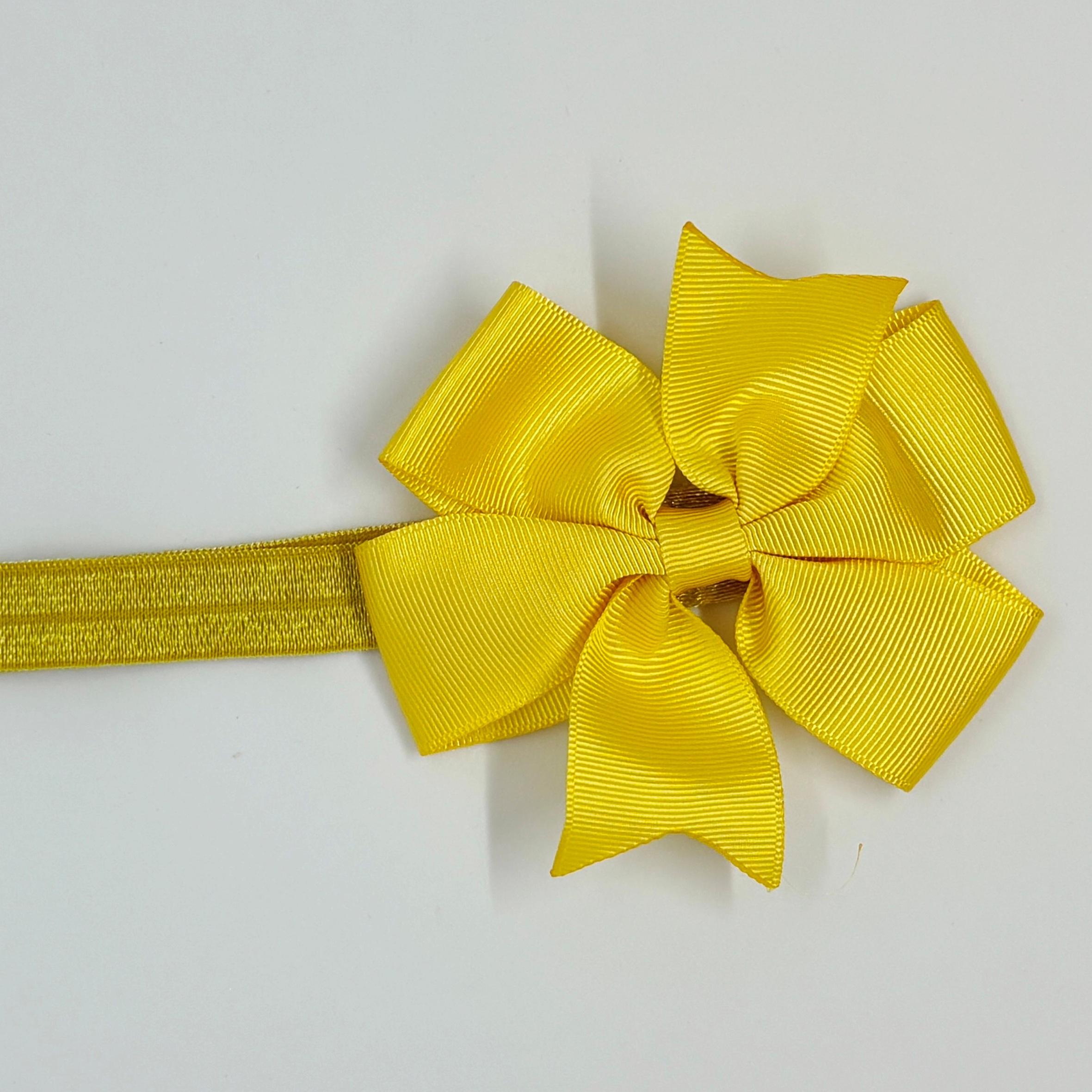 Sarı Kurdele Bebek ve Çocuk Bandana 6 Ay-4 Yaş