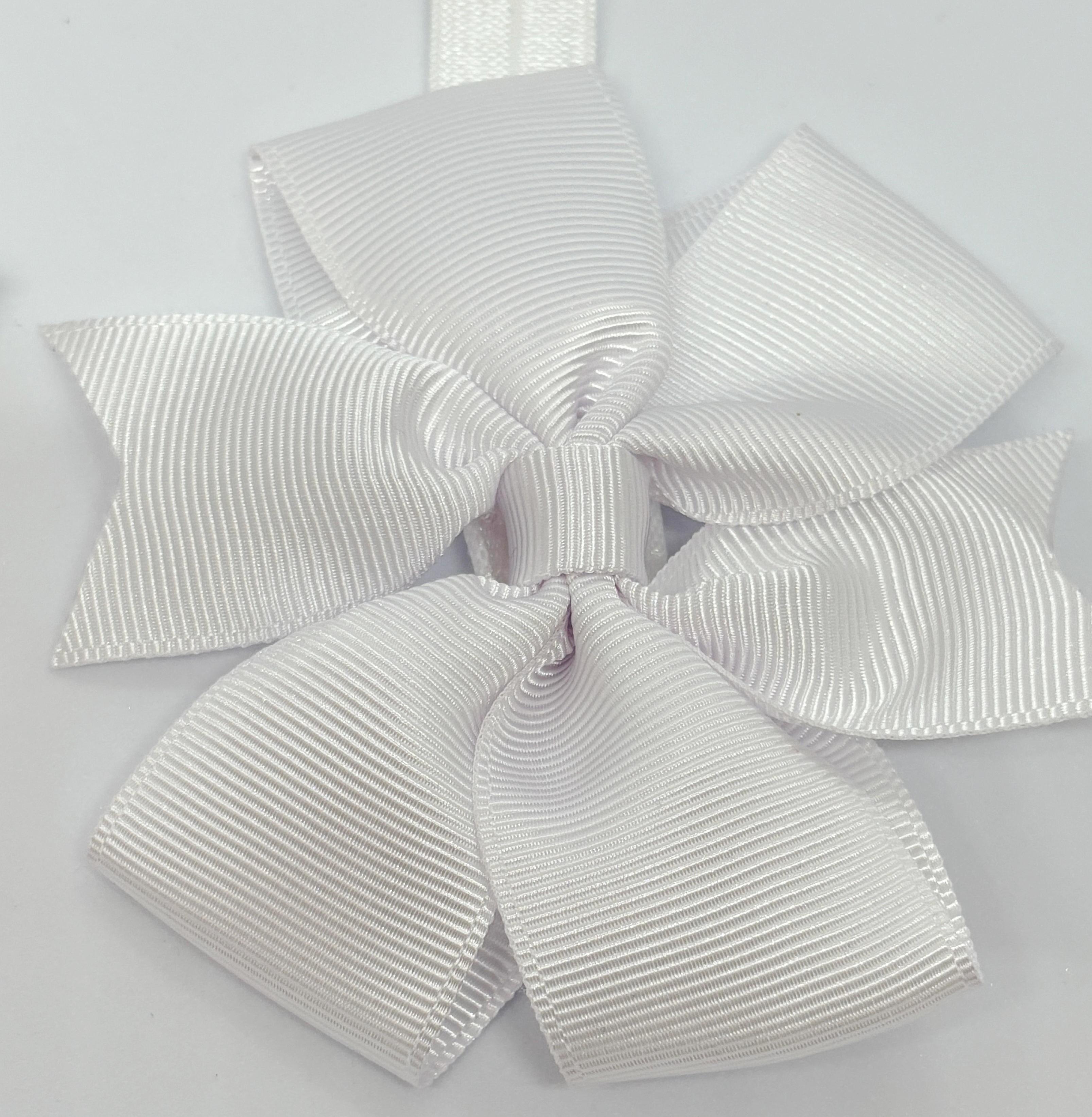 Beyaz Kurdele Bebek ve Çocuk Bandana 6 Ay-4 Yaş