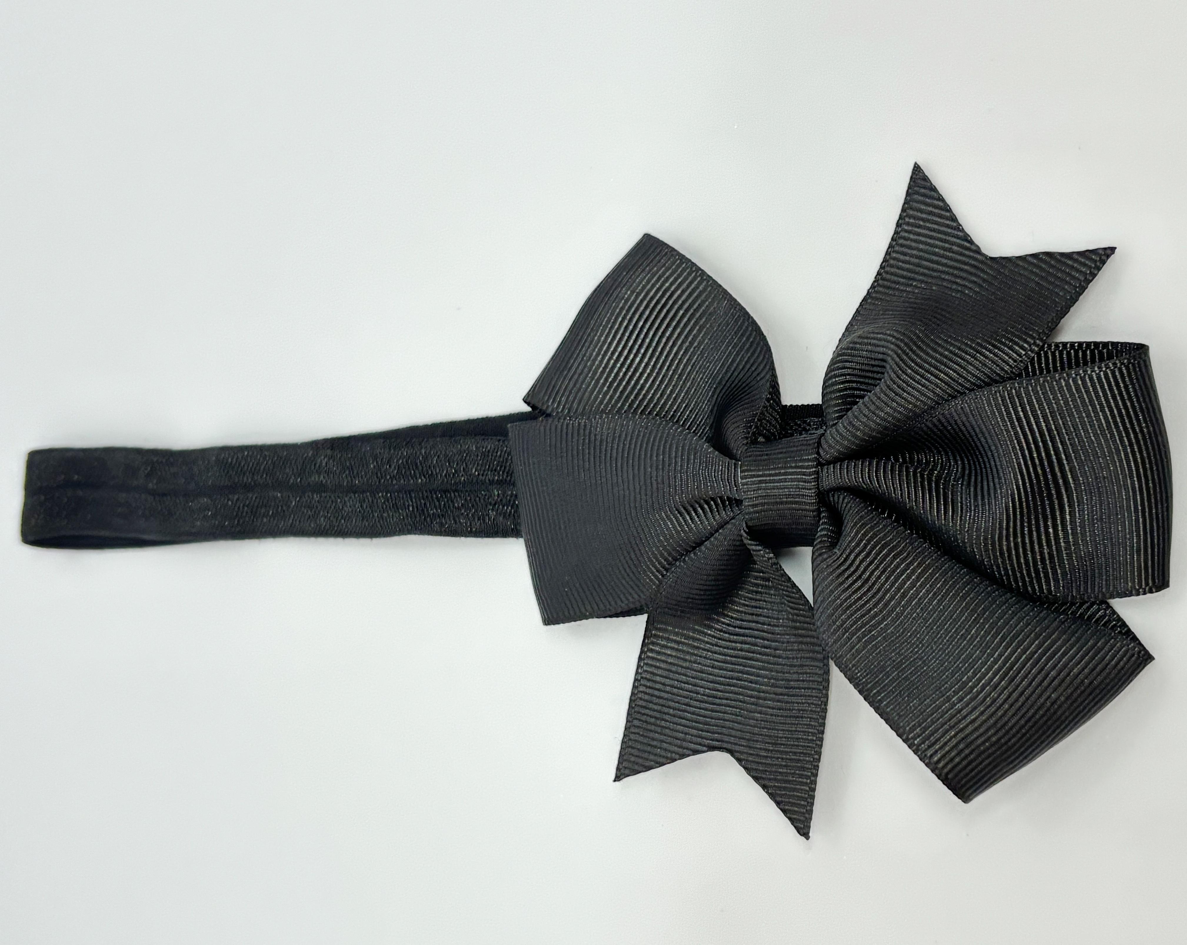 Siyah Kurdele Bebek ve Çocuk Bandana 6 Ay-4 Yaş