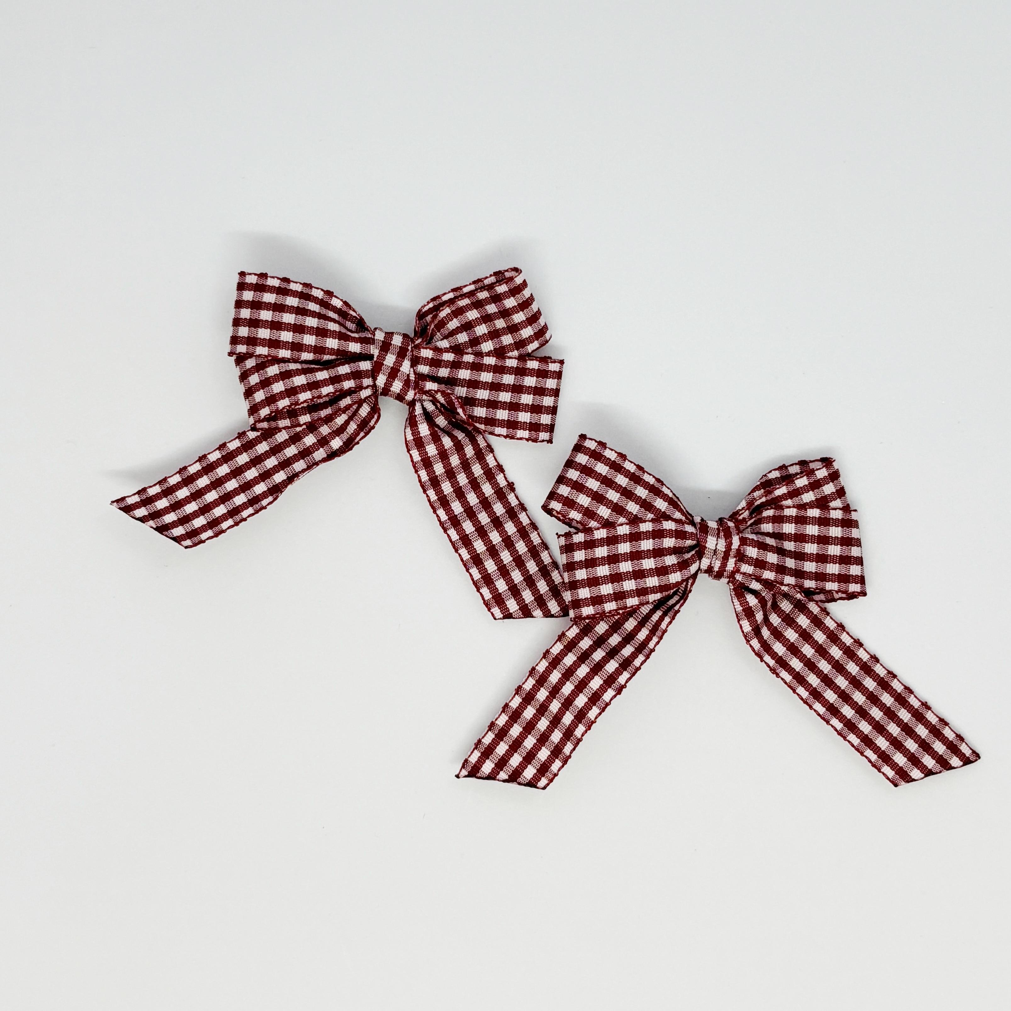 Bordo Pötikare Çocuk Mini Yan Toka Seti - 2'Li