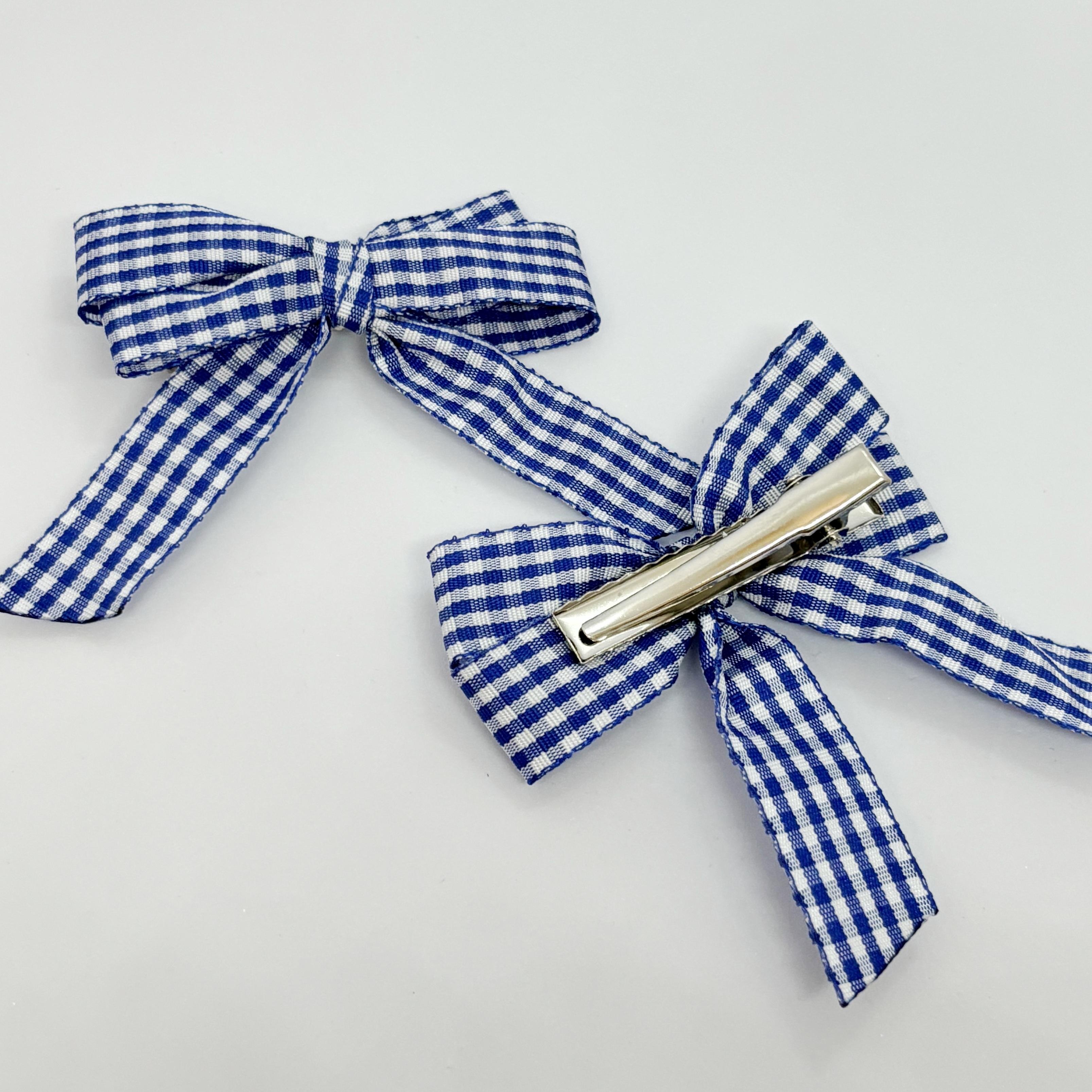 Lacivert Pötikare Çocuk Mini Yan Toka Seti - 2'Li