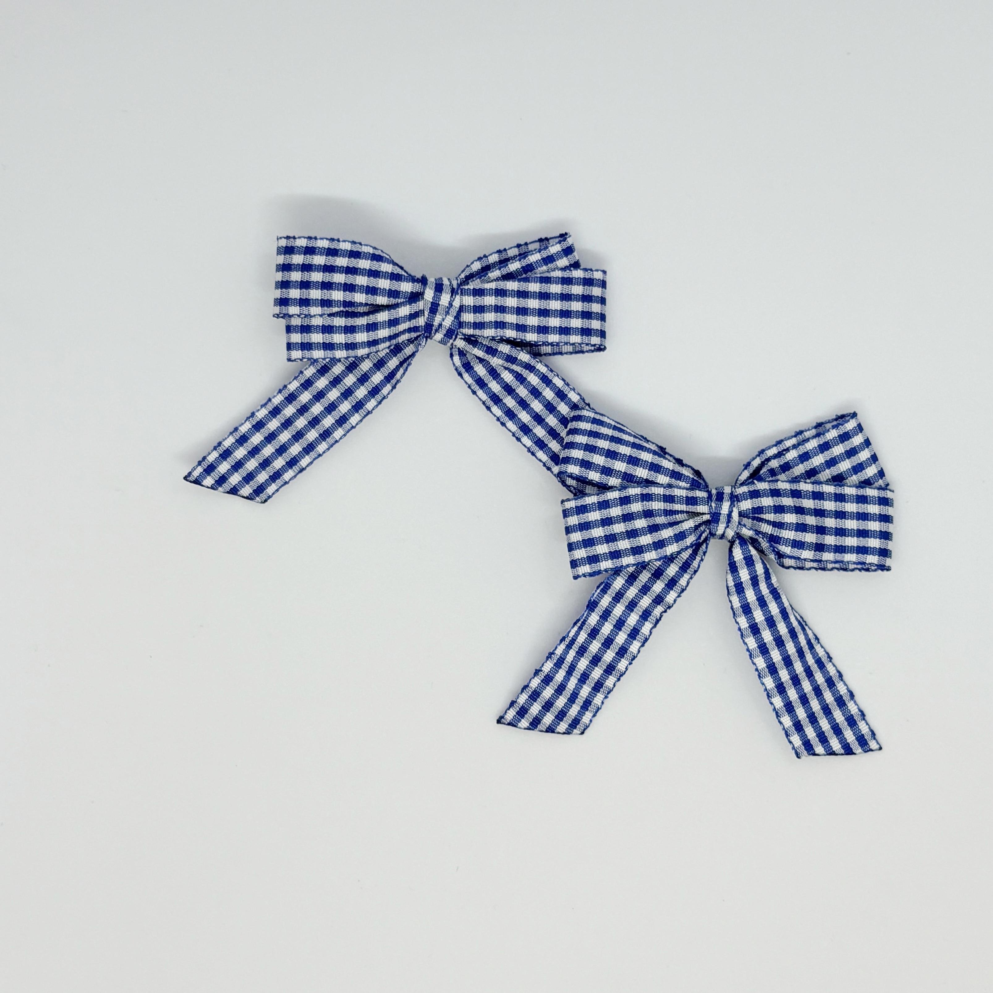 Lacivert Pötikare Çocuk Mini Yan Toka Seti - 2'Li