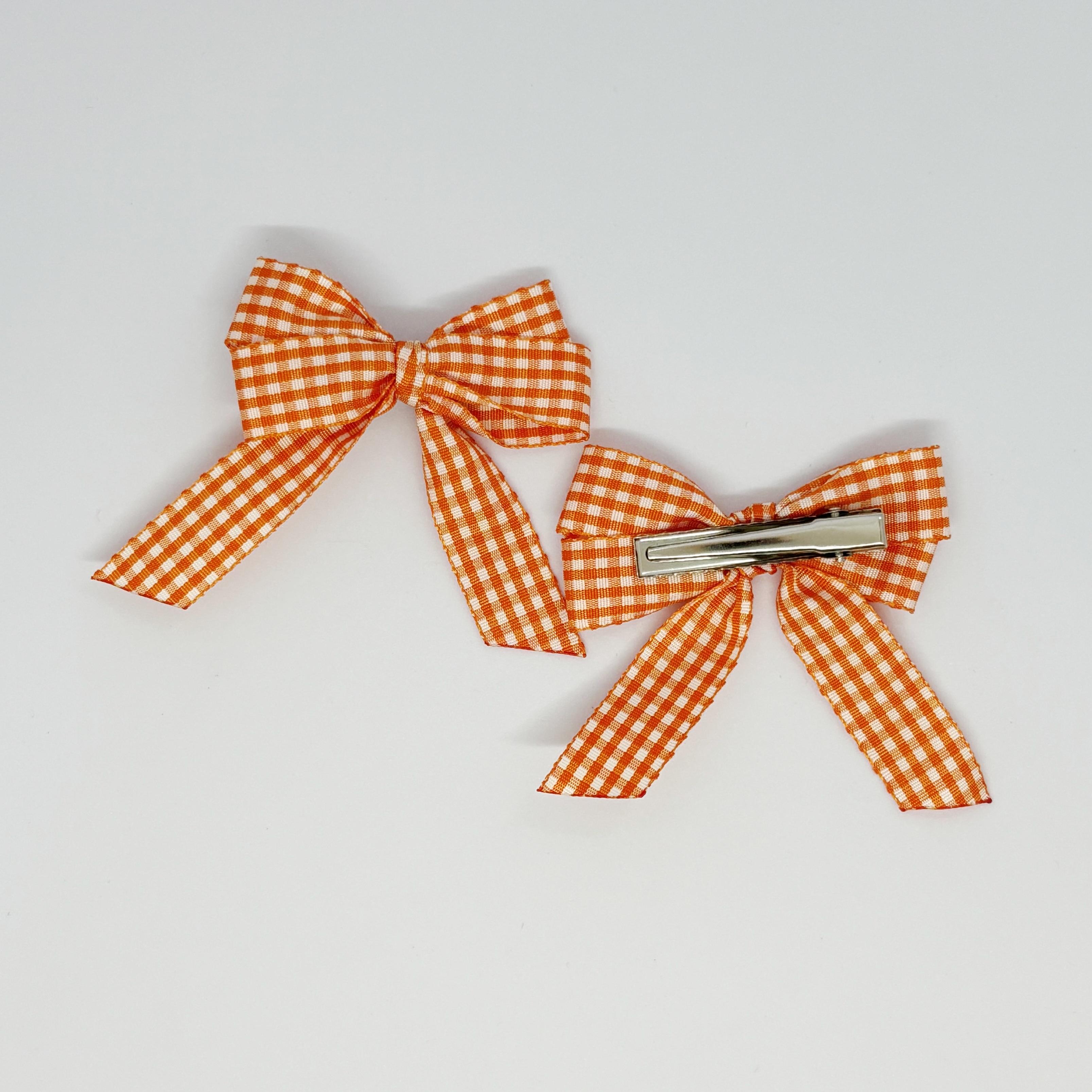 Turuncu Pötikare Çocuk Mini Yan Toka Seti - 2'Li