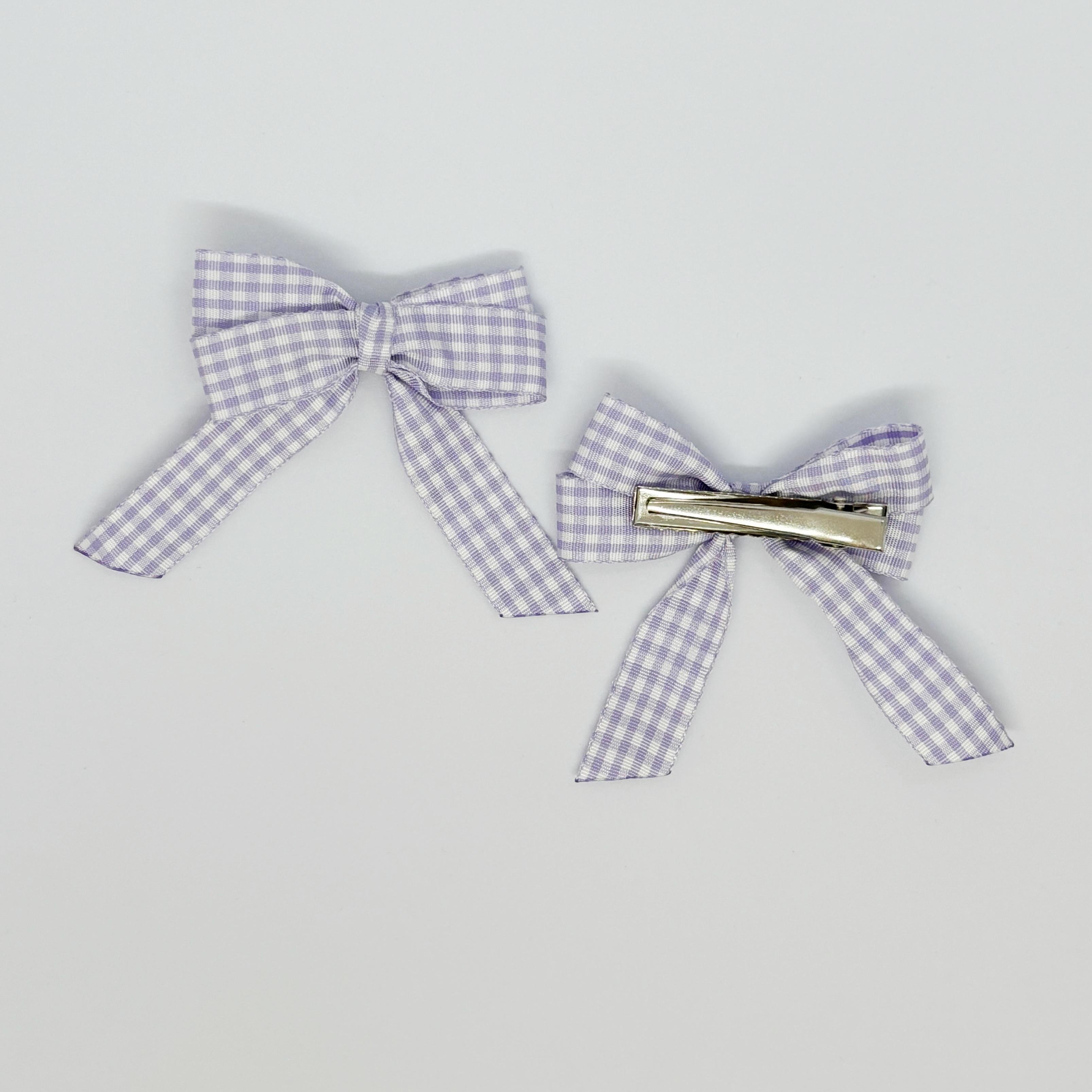 Mavi Pötikare Çocuk Mini Yan Toka Seti - 2'Li