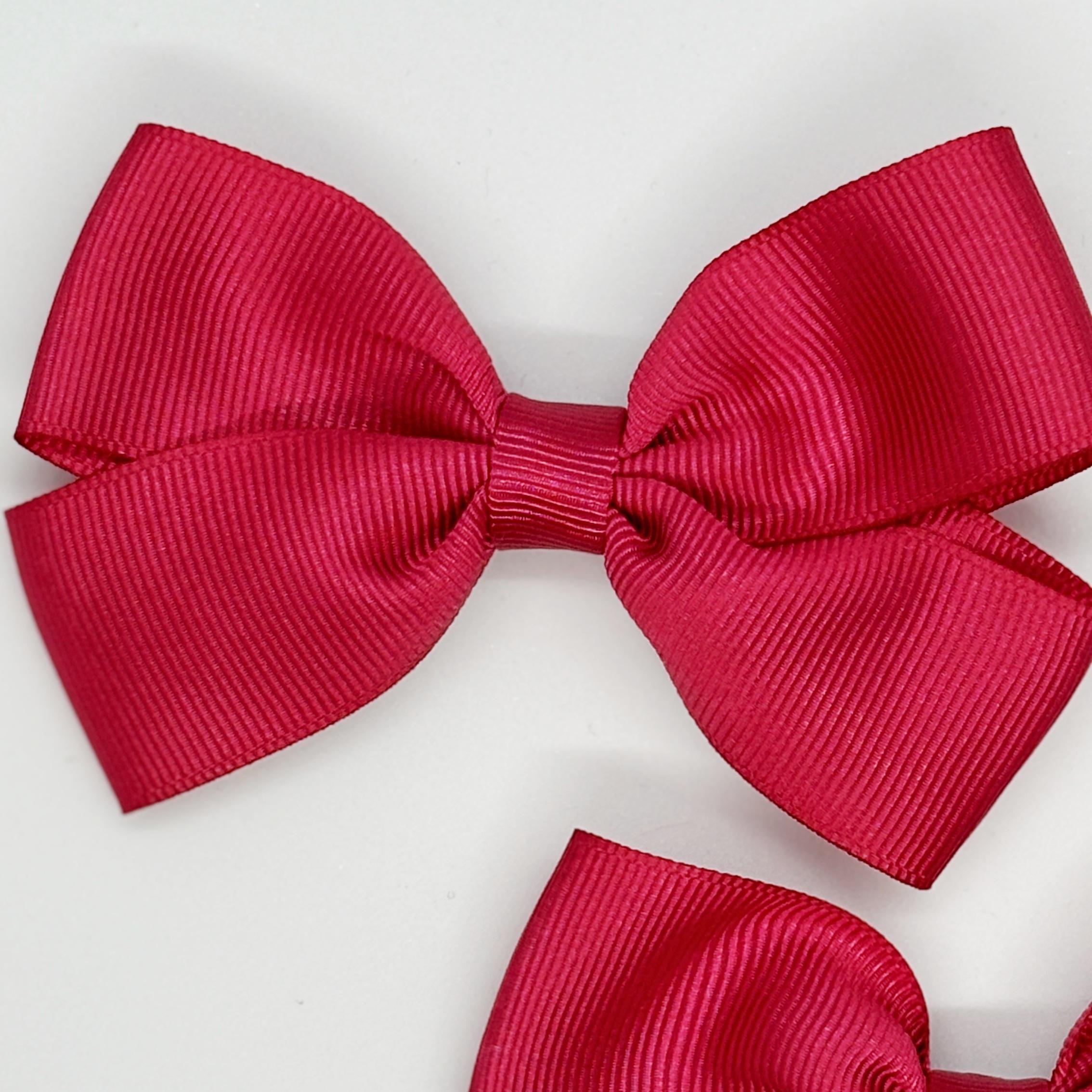 Fuşya Kurdele El Yapımı Bebek ve Çocuk Tokası 2'li Set