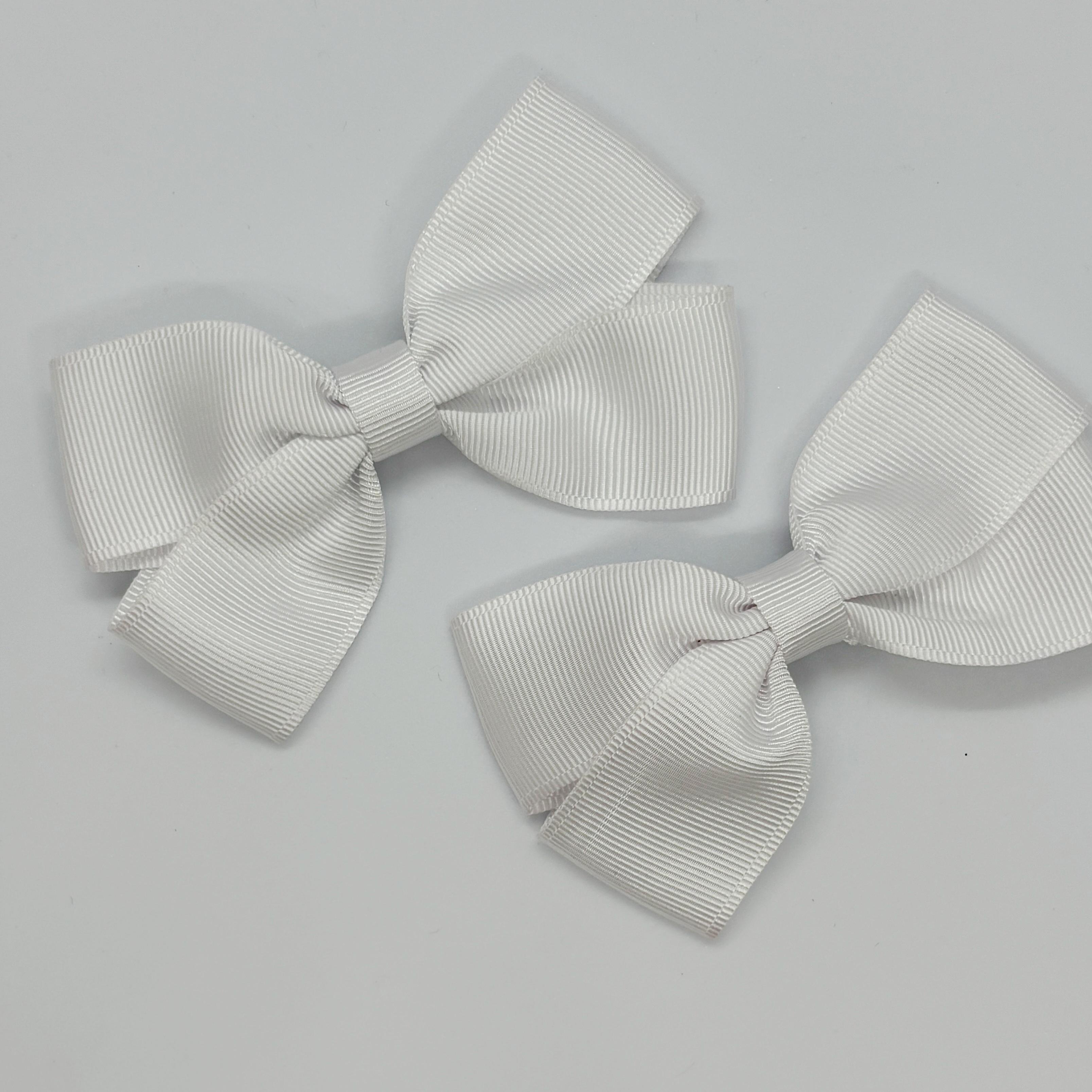 Beyaz Kurdele El Yapımı Bebek ve Çocuk Tokası 2'li Set