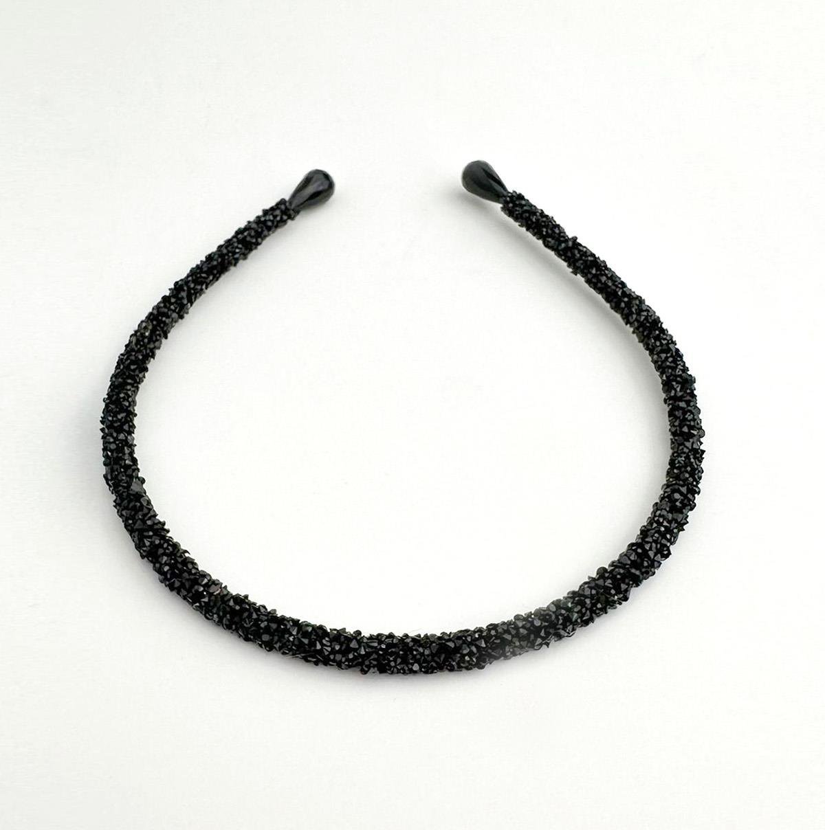 Siyah Işıltılı Kadın Taç - Işıltılı Taçlar