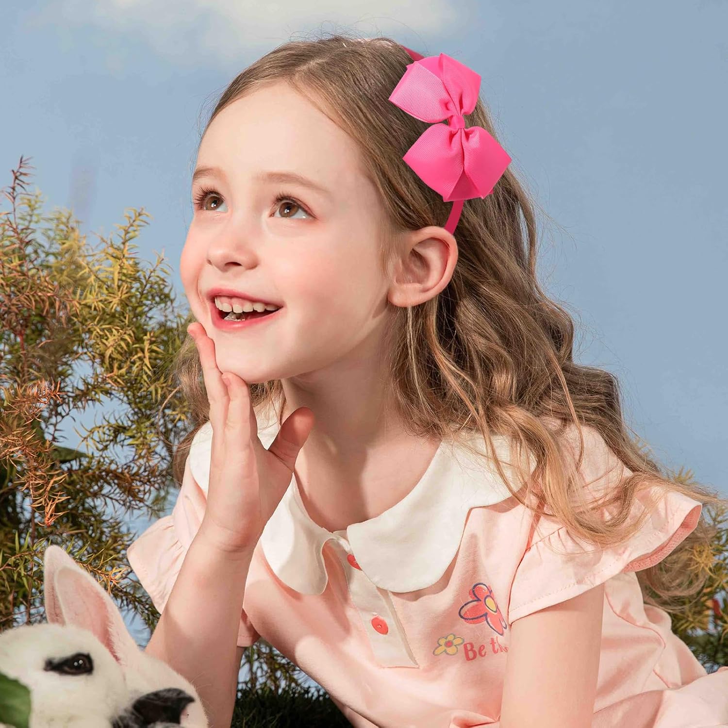 Pembe Fiyonk Detaylı Esnek Saten Taç – Şık ve Rahat Saç Aksesuarı