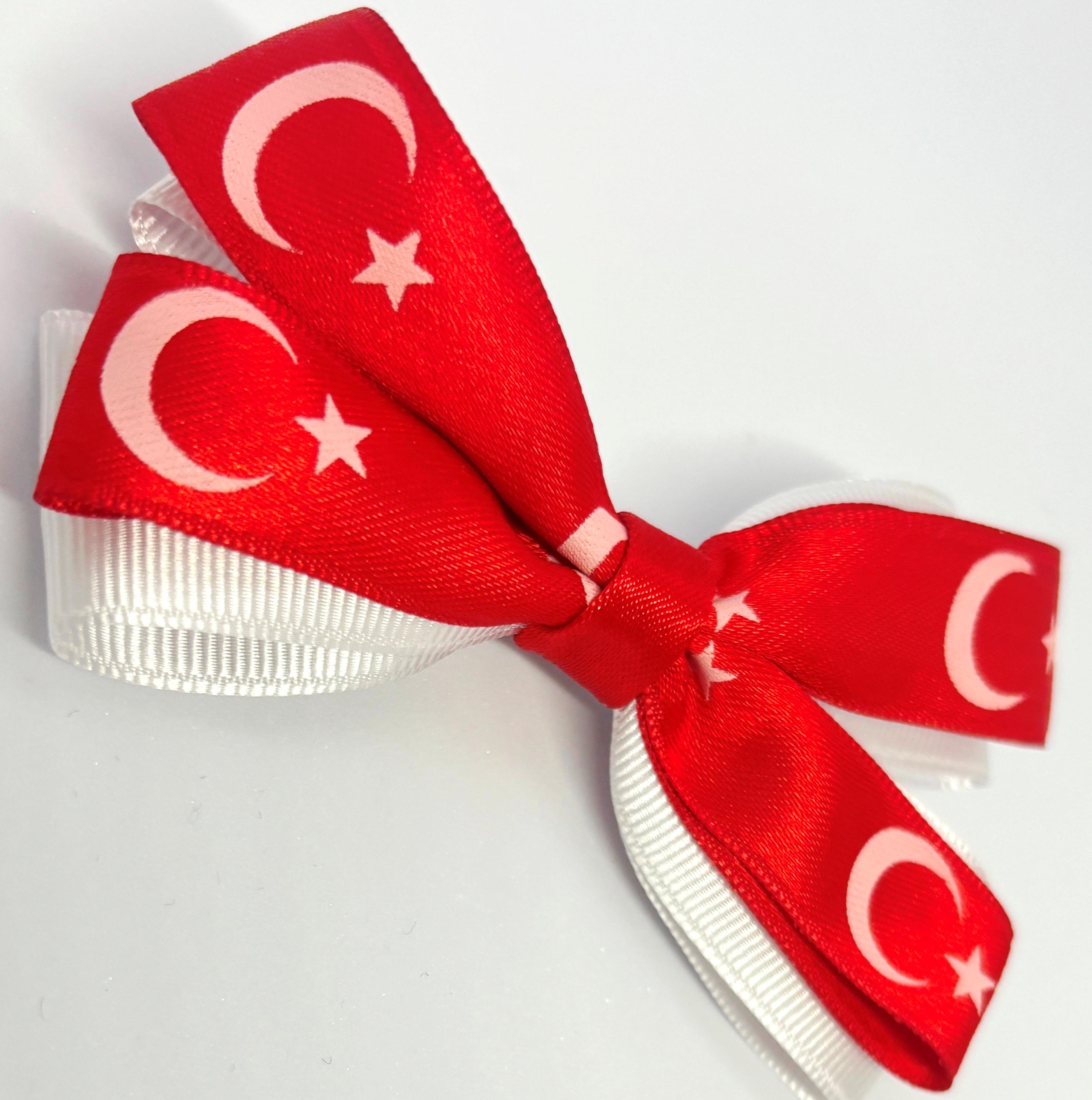 29 Ekim, 19 Mayıs, 23 Nisan Türk Bayraklı Toka, Çift Kat Klipsli Bayram Tokası