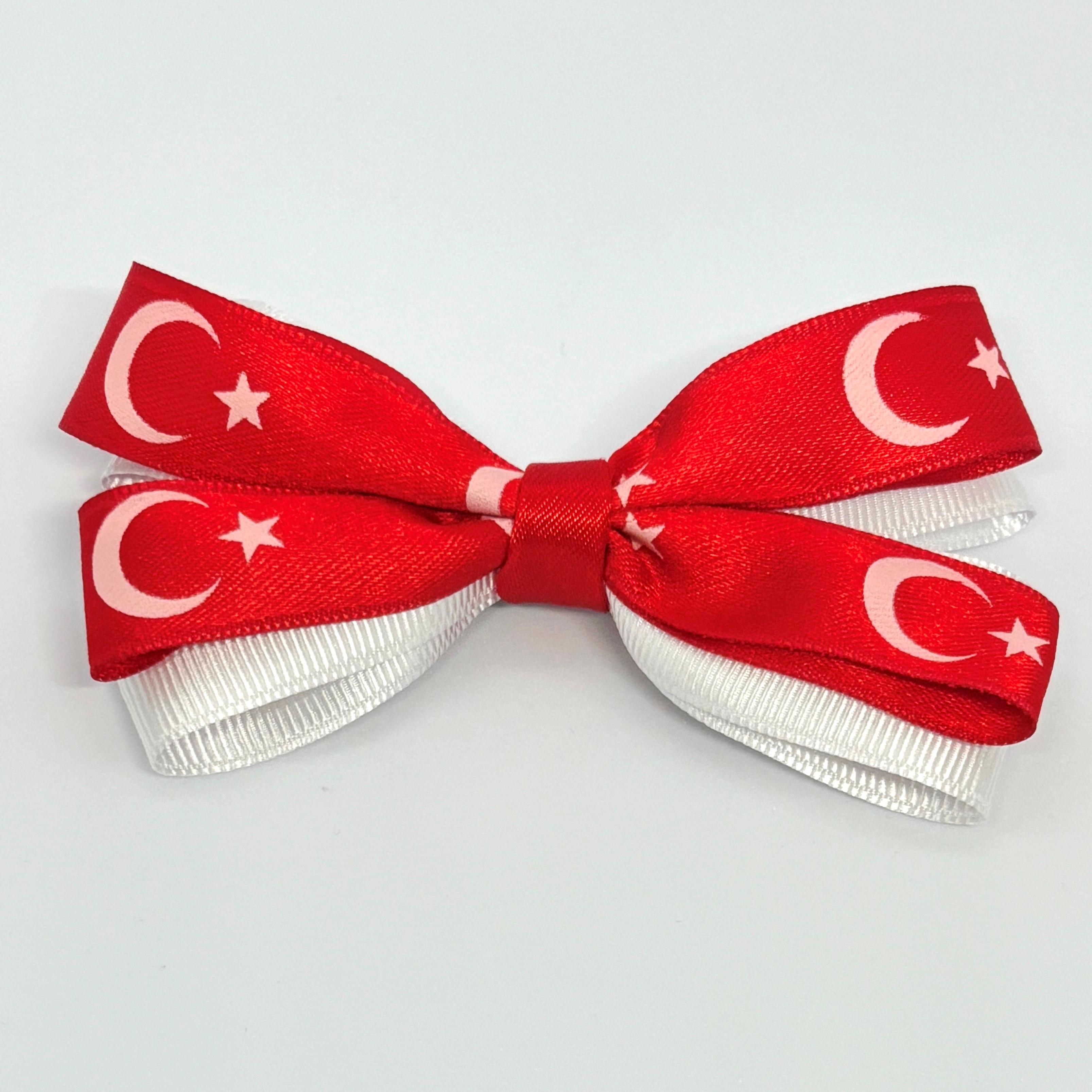 29 Ekim, 19 Mayıs, 23 Nisan Türk Bayraklı Toka, Çift Kat Klipsli Bayram Tokası