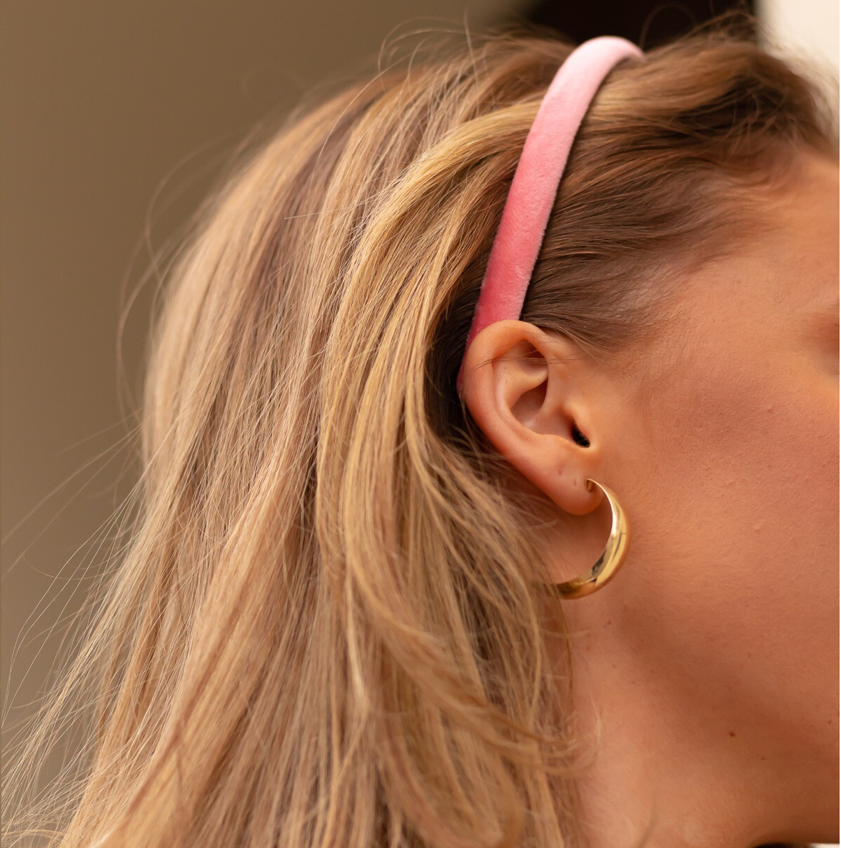 Pembe İnce Kadife Taç - 1 Cm