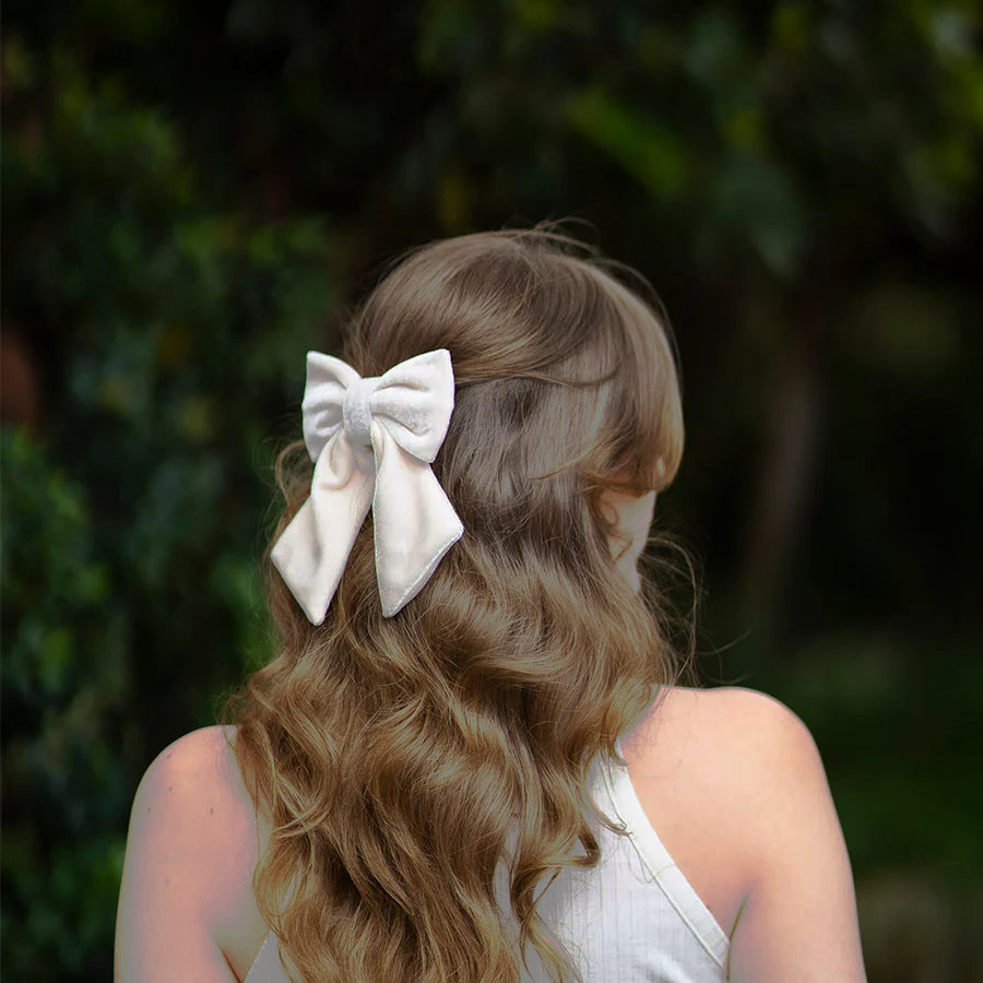 Krem Kadife Fiyonk Otomatik Toka, Kadife Otomatik Tokalar