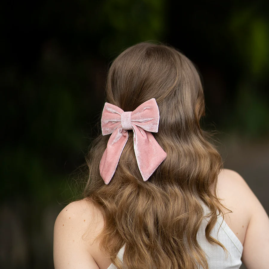 Pembe Kadife Fiyonk Otomatik Toka, Kadife Otomatik Tokalar