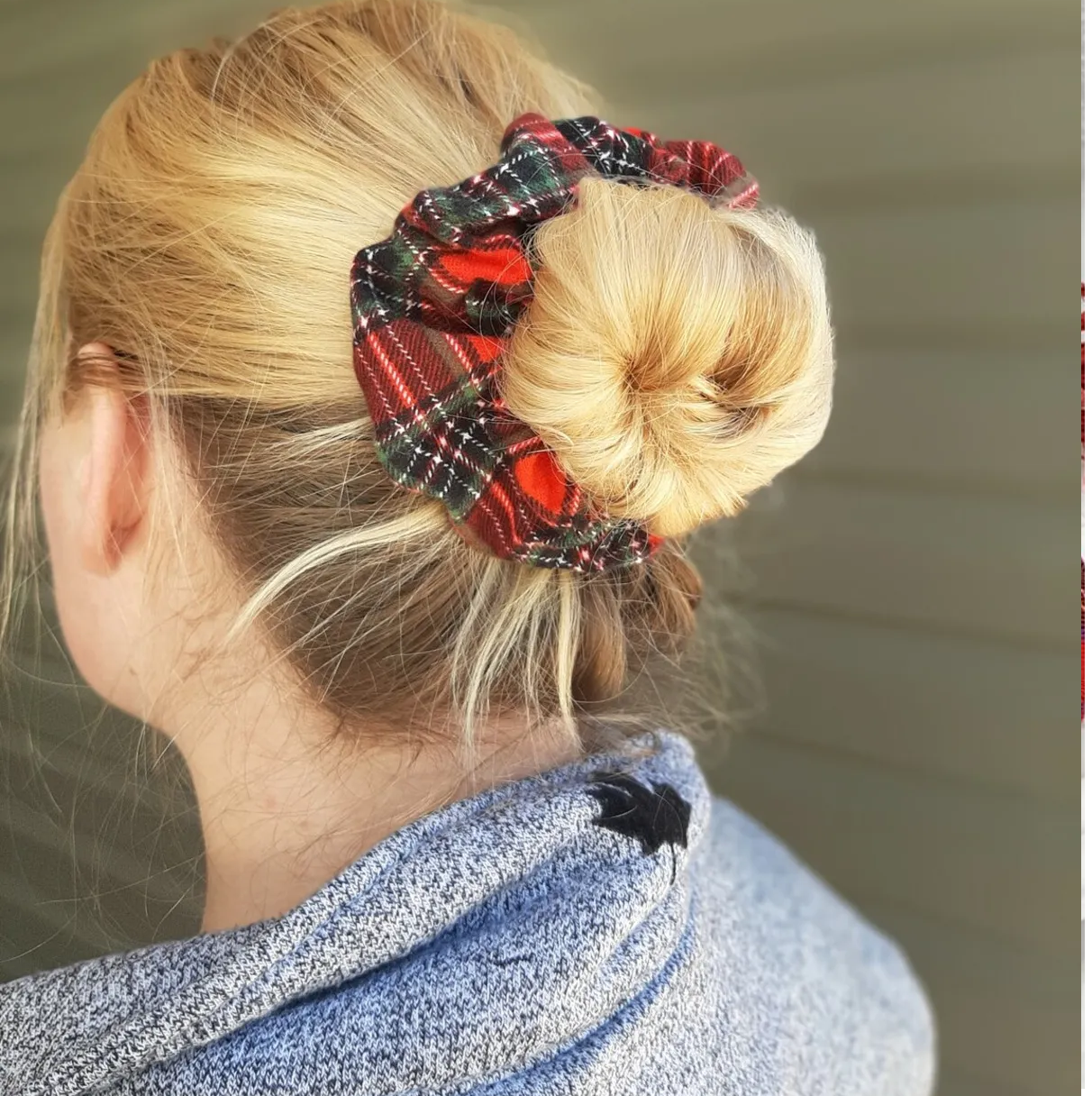2 Adet Ekose Toka - Scrunchies