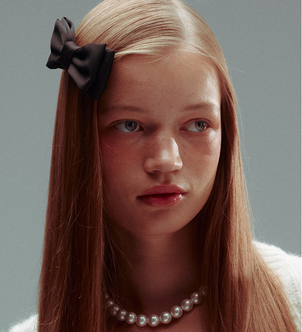 Siyah Çift Kat Saten Fiyonk Klipsli Saç Tokası