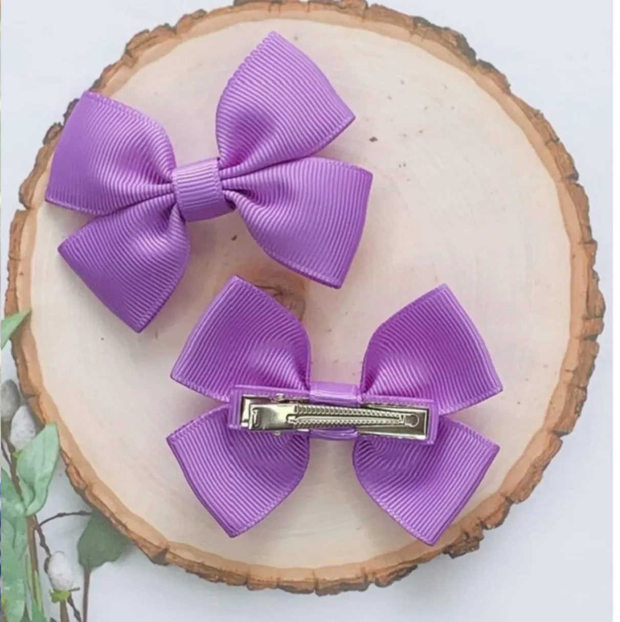 4 Adet Lila ve Mor Klipsli Toka Seti, Klipsli Çocuk Tokaları, 2 Çift