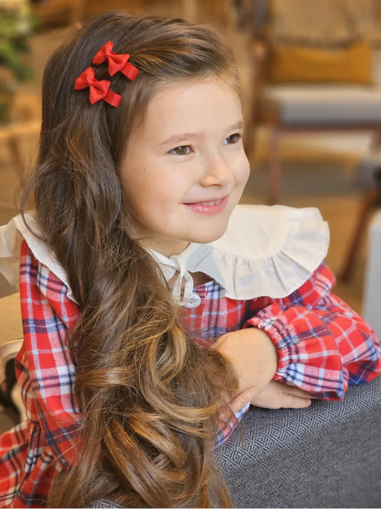 2 Adet Kırmızı Çocuk Yan Toka, Çocuk Tokaları, Kırmızı Çocuk Tokaları