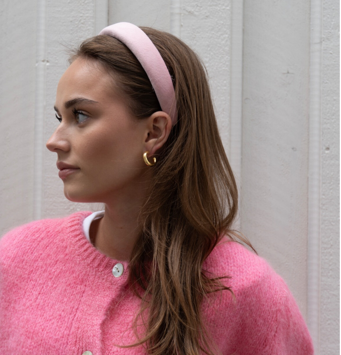 Pembe Kadife Taç - 2,5 Cm