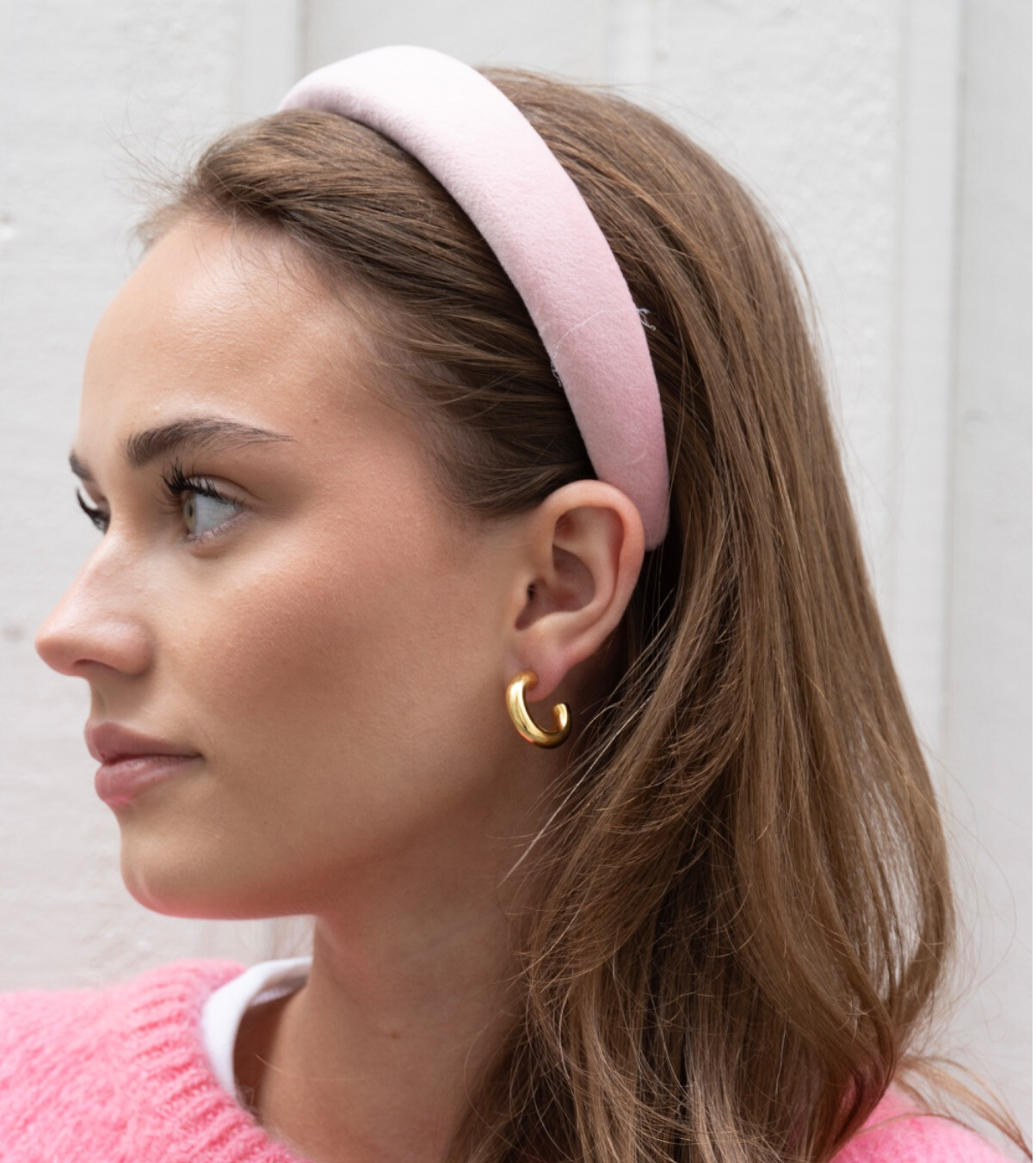 Pembe Kadife Taç - 2,5 Cm