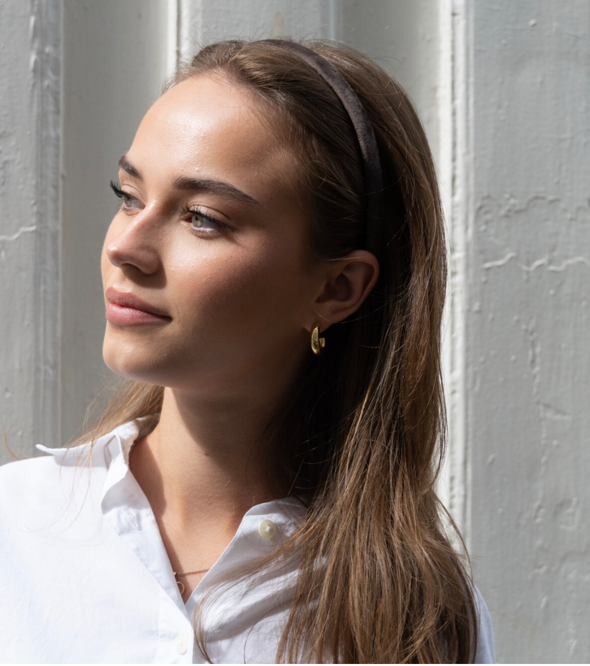 Kahverengi İnce Kadife Taç - 1,5 Cm