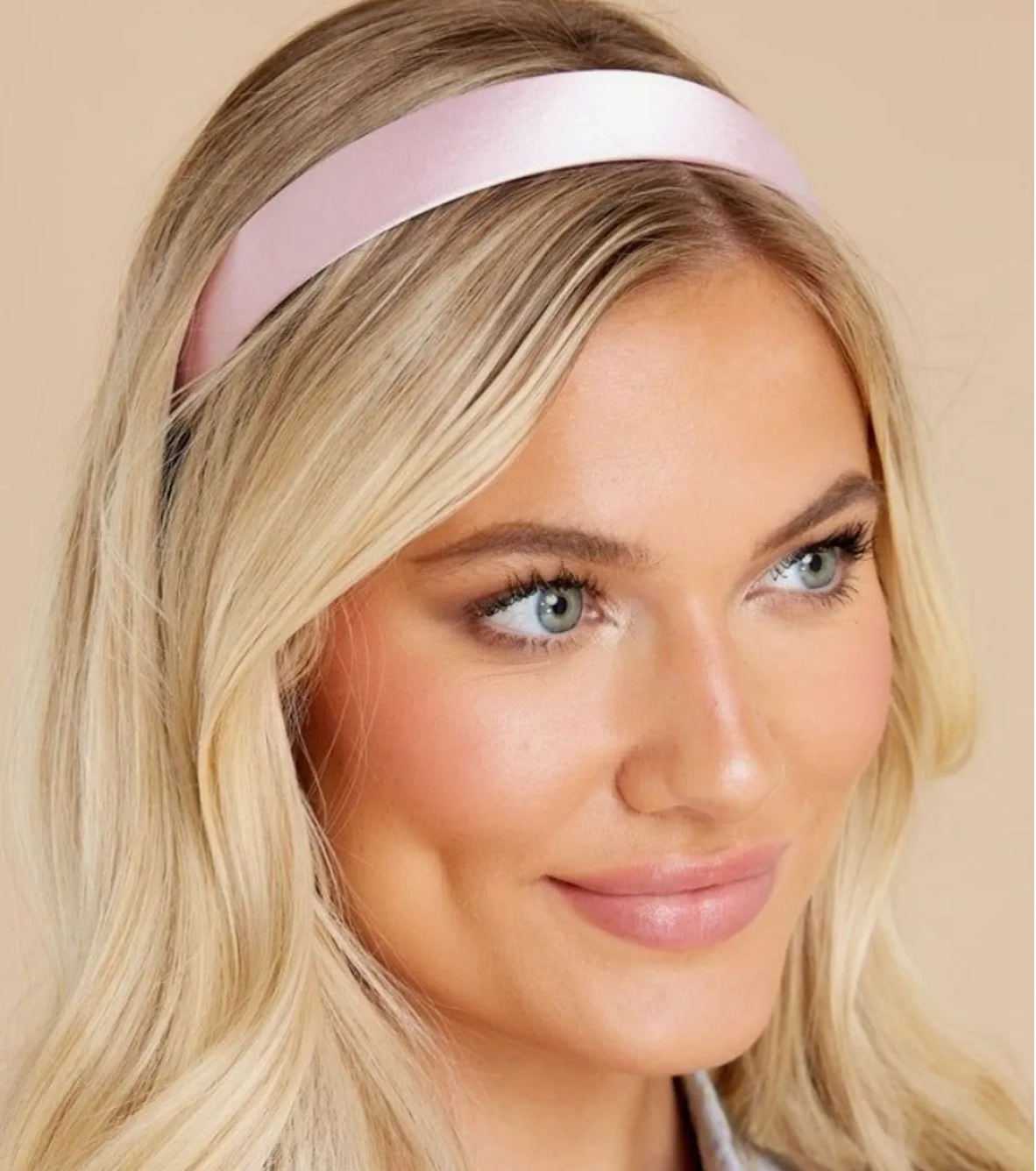 Pembe Saten Taç - 4 cm