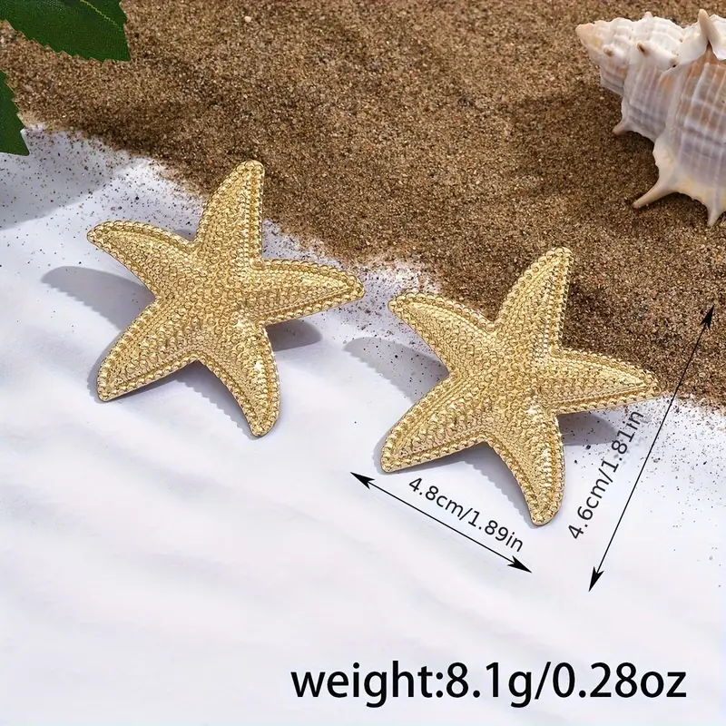 Denizyıldızı Küpe - Plaj Tatilleri & Müzik Festivalleri için Denizyıldızı Model Yaz Küpesi